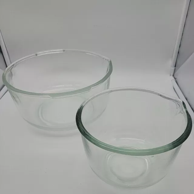 2 GLASS MIXING BOWLS Large & Small OSTER REGENCY KITCHEN CENTER