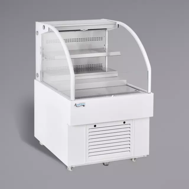 28" White Horizontal Air Curtain Merchandiser - 115V