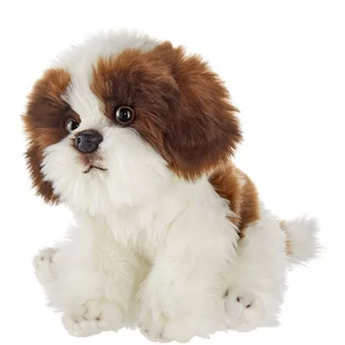 @ New BEARINGTON COLLECTION Plush Toy SHIH TZU Puppy Dog Brown White Plushie