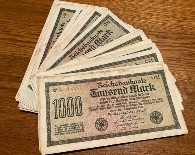 Germany Banknote 1000 Mark. Dated 1922. P76.