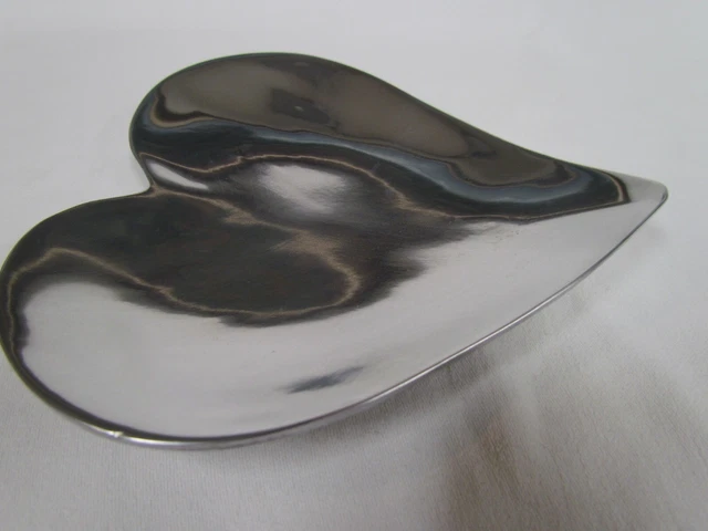 Old Towne Pewter, New 6" Dish Heart Shaped Decor Candy Trinkets Jewelry