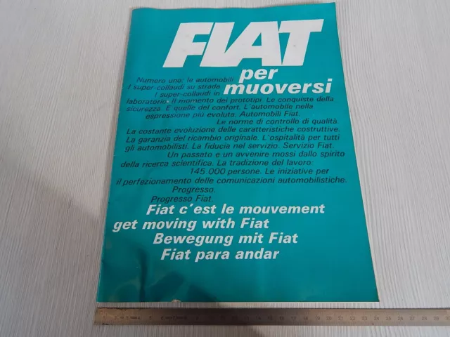 Brochure Originale Fiat 500 850 Spider Dino 2300 S 1100 Etc Depliant Prospekt