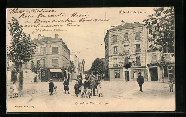 CPA Alfortville, 1904 Victor-Hugo Crossroads