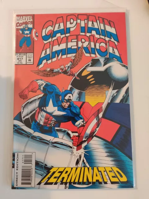 Captain America #417 Marvel Comic July 1993 NEVER READ Falcon Black Panther NM