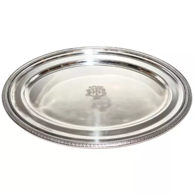 Christofle Silverplate MALMAISON Oval Serving Platter, 19 1/4" Across x 13 1/4"