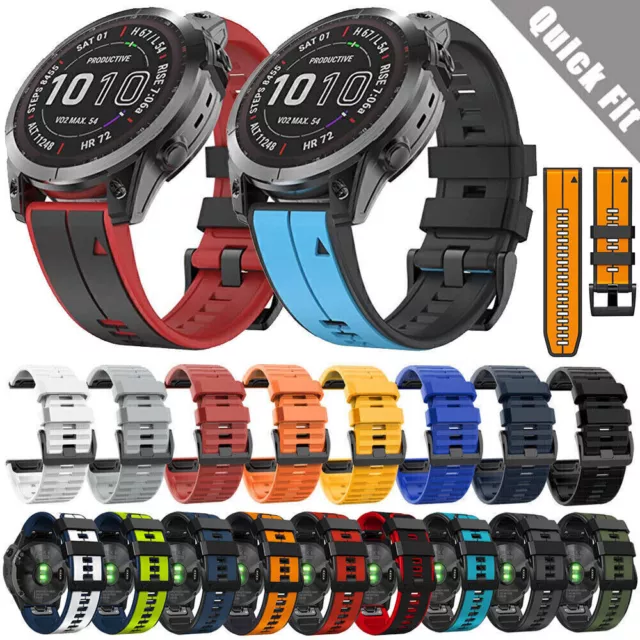 Silikon Quickfit Armband Für Garmin Fenix 7 7X 6 6X Pro 5 5X Plus 3 HR 935 945