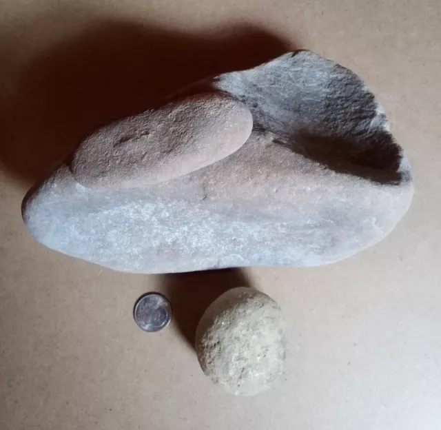 Native American Paleo Indian Artifacts Superb Mortar & Pestle & Grinding...