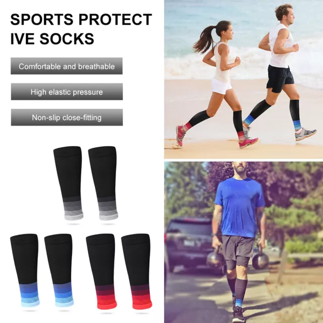 Compression Socks Running Anti Fatigue Football Travel Flight Sleeve Ladies Men 2