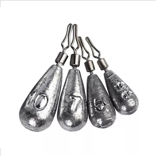 10X Drop Shot Weights Sinkers Finesse Pensil Lead Pike Perch Fishing 3.5-10g