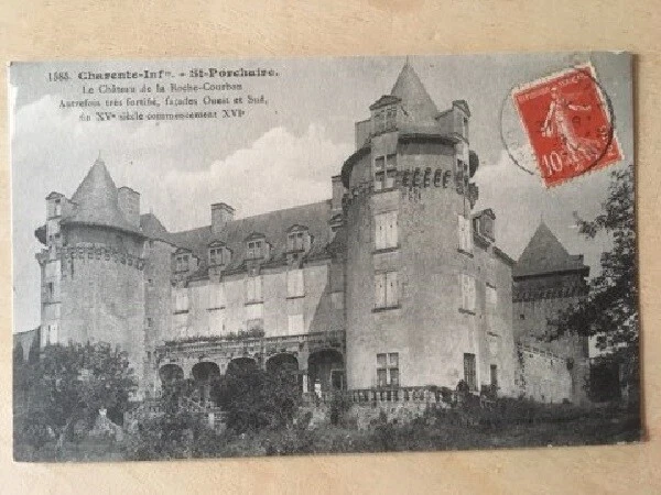 Cpa Saint Porchaire (17) Le Chateau De La Roche Corbon