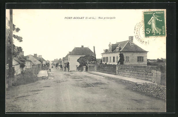 CPA Port-Boulet, Rue principale, Blick in die Strasse 1912