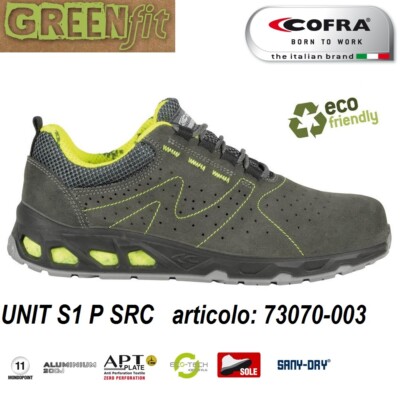 COFRA Scarpe antinfortunistiche Cofra DORIO S1 P SRC scarpa pelle scamosciata forata 