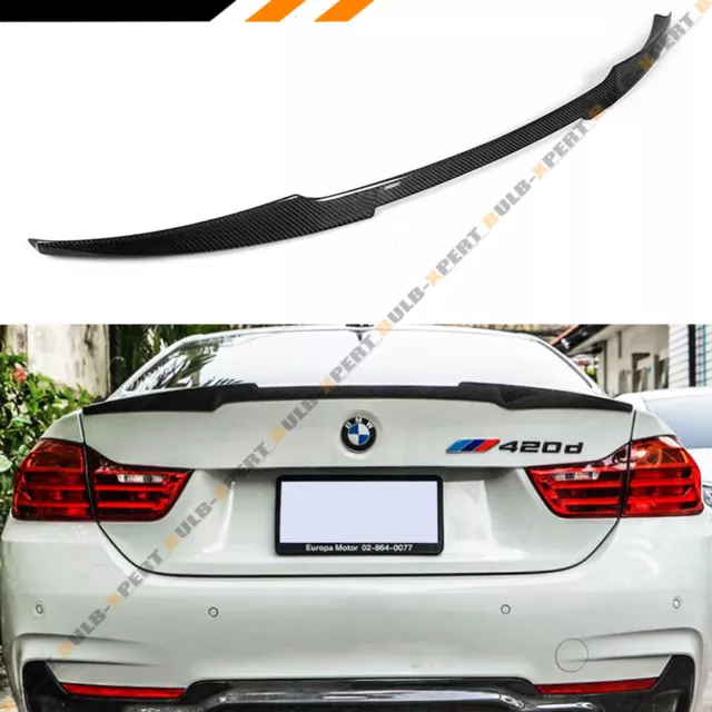 FITS 2014-2020 BMW 428i 435i 440i CARBON FIBER TRUNK SPOILER WING- M4 LOOK STYLE