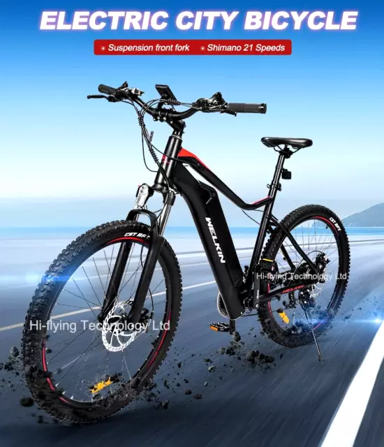 HI-FLYING 36V 350 W 10.4 Ah 27.5in Electric Mountain/City Bicycle