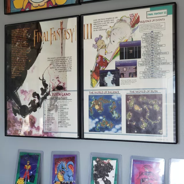 Final Fantasy 1 Retro NES Style Poster 4 Fiends Chaos Monsters & Heroes FF1  Wow