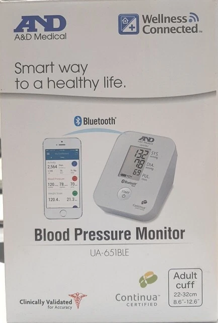 A&D Medical BLUETOOTH Automatic Blood Pressure Monitor UA651 BLE  + TAX Invoice