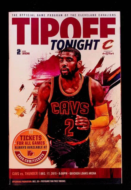 Kyrie Irving Cleveland Cavaliers Thunder NBA Program 2015 Championship Season