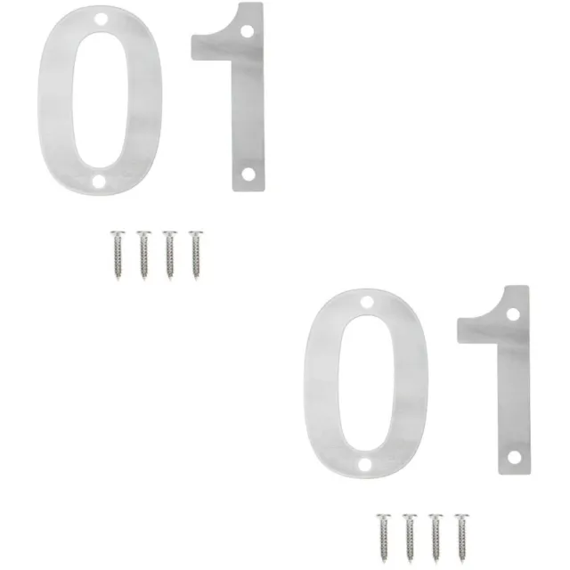 2 set numeri porta numero cassetta delle lettere in acciaio inox numero autoadesivo