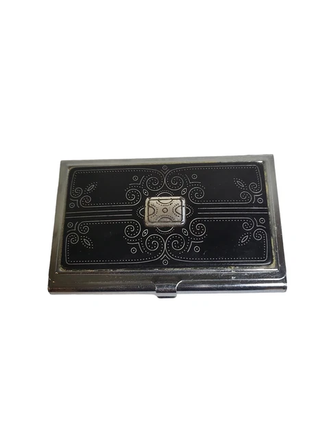Brighton Silver And Black Business Card Case