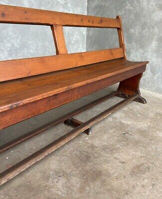 Antique Church Pew - Reclaimed Church Bench - Old Pew Seat - Ideal For Hallways 5