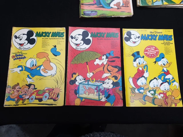 Micky Maus Hefte Sammlung / Konvolut Jahrgang 1974 Heft 7 / 10 / 13