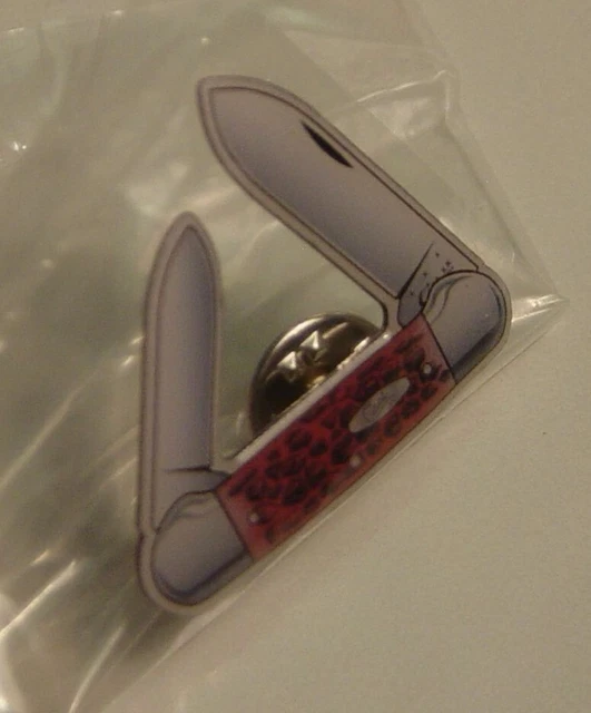 NEW CASE XX Pocket Knife Advertising Collectors Hat Lapel Tack Pin Red