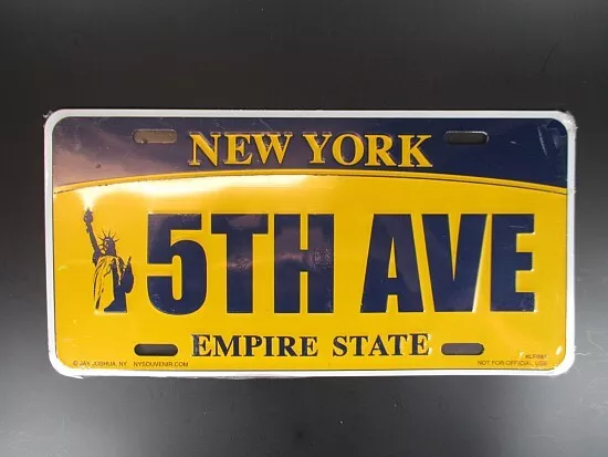 New York 5 th Avenue Plate Metall Schild Metal 30 cm USA,The Wolkenkratzer State
