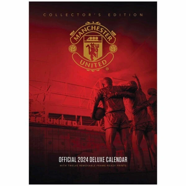 MANCHESTER UNITED FC Deluxe Calendar 2024 Official ProductAn Ideal