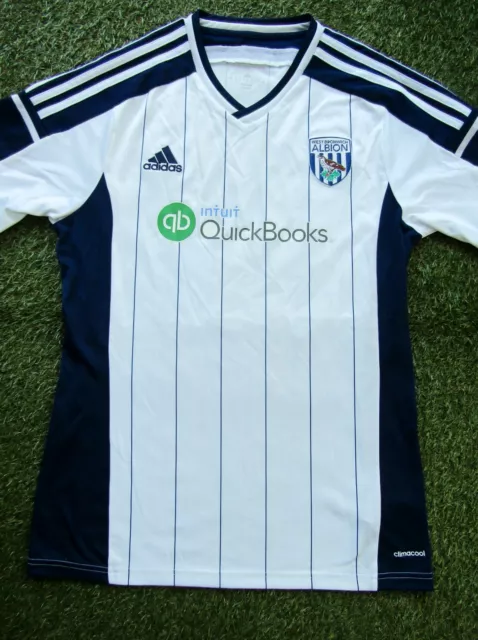West Bromwich Albion 2014-2015 Home Football Shirt Size Large Mens WBA West Brom