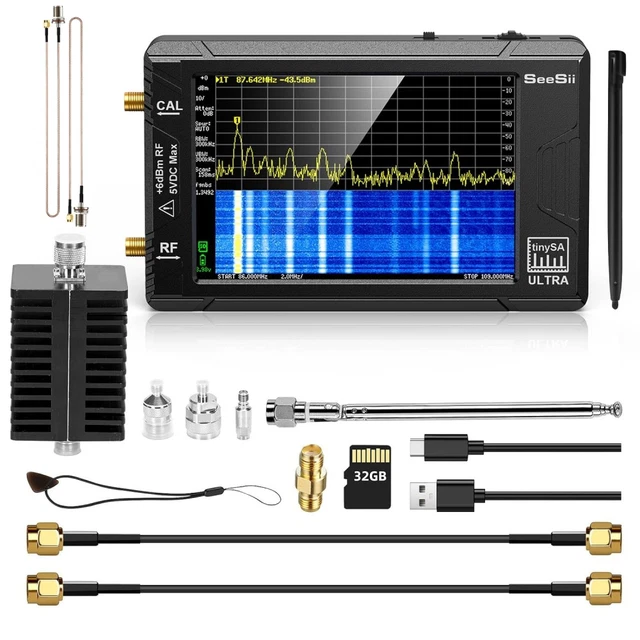 100KHZ-5.3GHZ FREQUENCY SPECTRUM Analyzer+ Signal Generator+25W ...