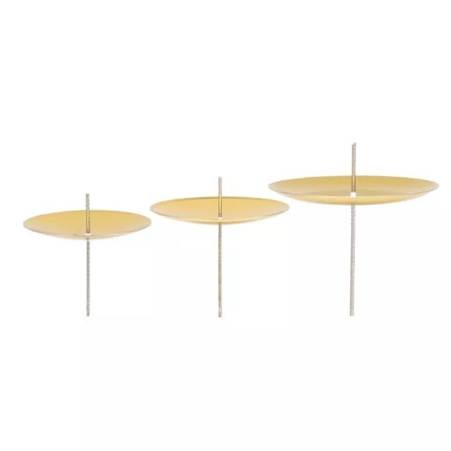 NaDeco Adventskranzstecker 4 Stk., Gold, Ø 50 - 77mm Adventsstecker Kerzenhalter