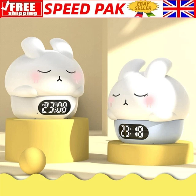 CUTE BUNNY LAMP with Alarm Clock 1200mAh Cartoon Rabbit Lamp Silicone ...
