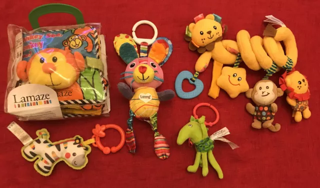 Lamaze, Sozzy, Taf Toys, Fisher Price Baby Toys Bundle.