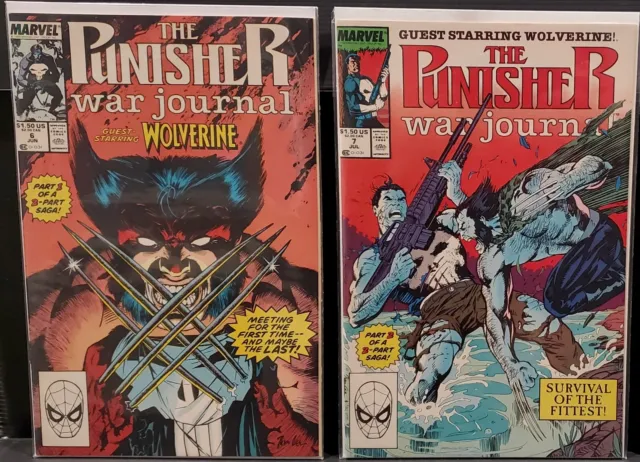 Punisher War Journal, #6 and #7, with Wolverine