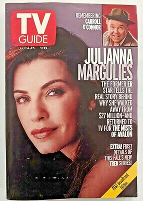 TV Guide Magazine July 14-20 2001 Julianna & Remembering Carroll O'Connor-M240