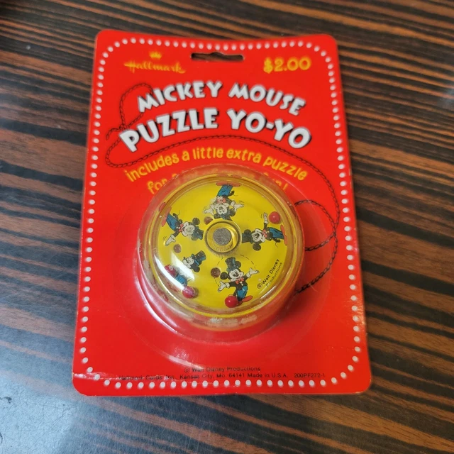 Vintage Hallmark Mickey Mouse Puzzle Yo-Yo Toy Game Disney 1970’s