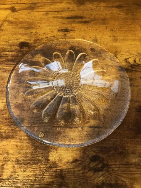 Vintage 1980's Dartington Crystal ‘Daisy’ Cheese Platter by Frank Thrower