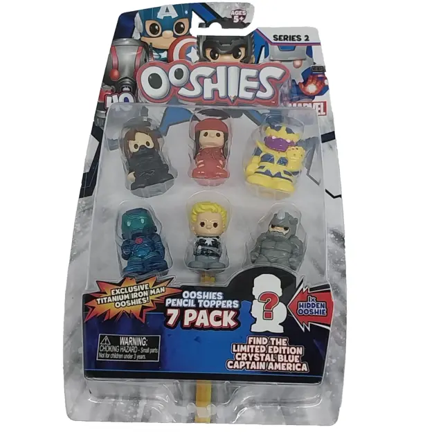 Ooshies Marvel Series 2 Pencil Toppers Action Figures 7 Pack Iron Man Mark III