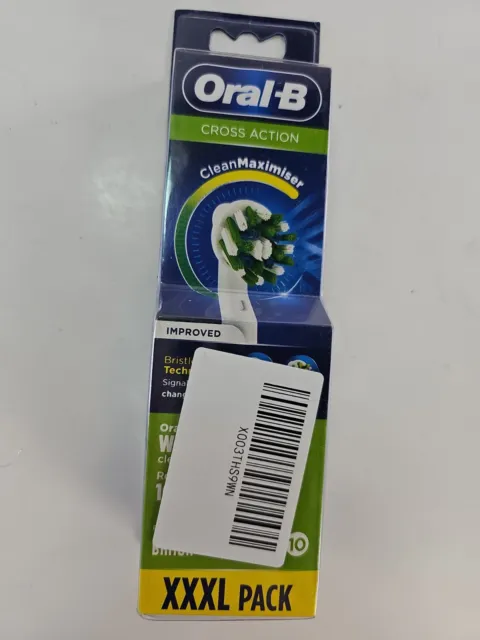 Cabezales de cepillo eléctricos de repuesto Oral-B Cross Action CleanMaximiser (paquete de 10 quilates)