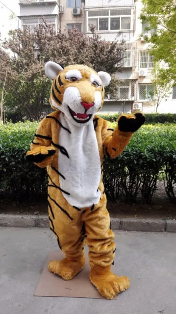 Plush Tiger Mascot Costume Suit Cosplay Party Game Dress Outfit Halloween Adult 2