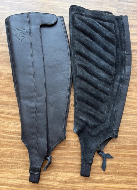 Demi-chaps Ovation Precision Fit – Cuir Pleine Fleur, Mollet 16, Hauteur 16, Noir, Neuf