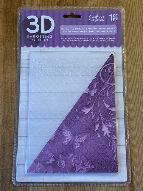 GEMINI BY CRAFTER'S Companion 3D Embossing Folder 'Butterfly Trellis ...