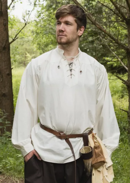 Camicia Battle-Merchant medievale Ludovico, natura - vichinga camicia medievale LARP
