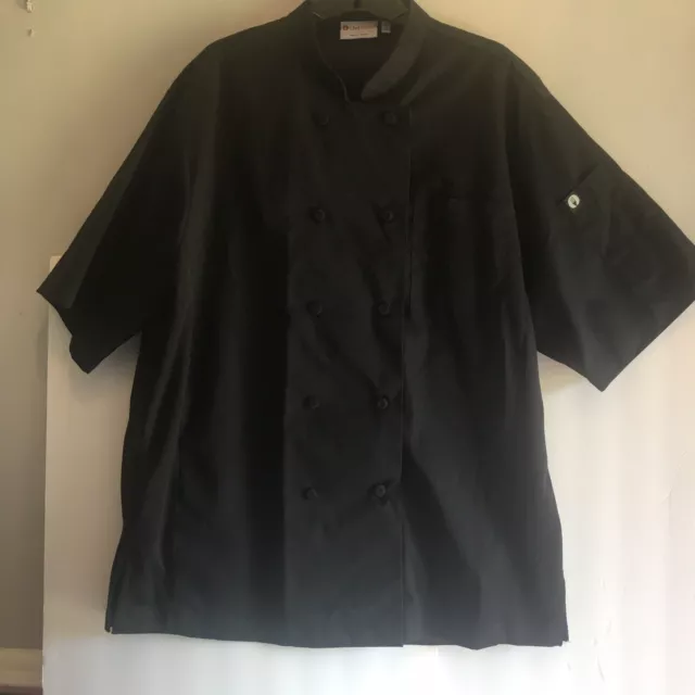 Chef Works Cool Vent Short Sleeve Chef Shirt Black Size Large  Unisex