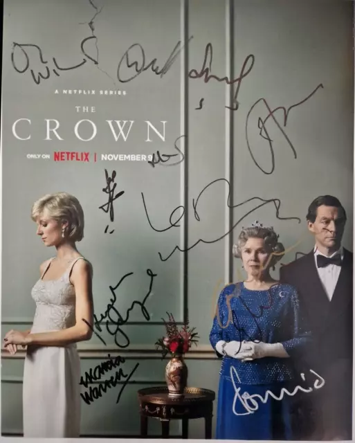 THE CROWN Cast MULTI SIGNED 11x14 Photo AFTAL OnlineCOA