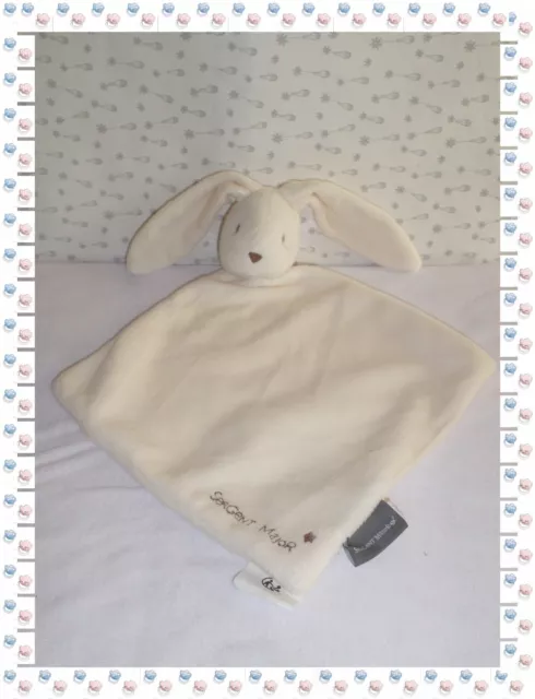 E - Doudou Plat Losange Lapin Ecru Sergent Major