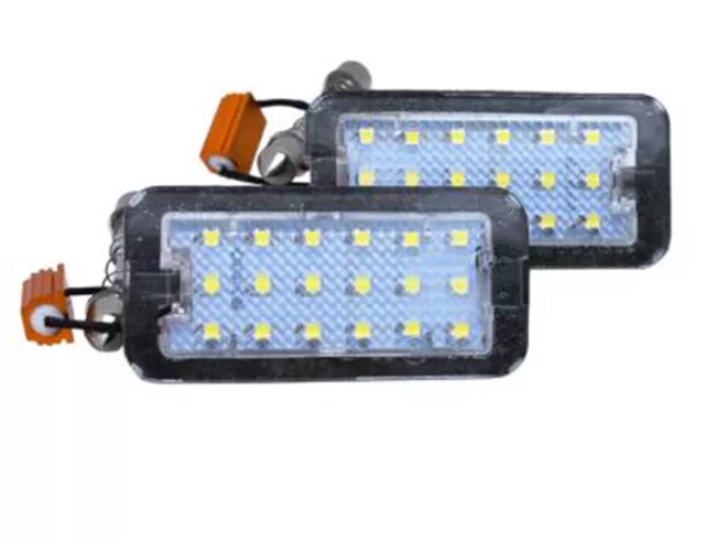 2x Fits for Fiat 500 + Cabriolet LED License Plate Light Module Number Plate