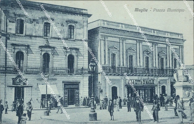 bt1 cartolina maglie piazza municipio provincia di lecce puglia