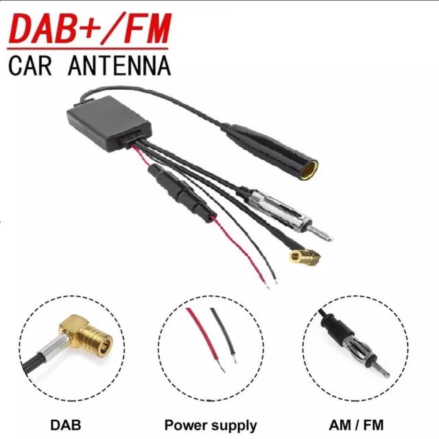 DAB + Antenne Splitter Radio DAB Adapter FM Antennenverstärker Frequenzweiche