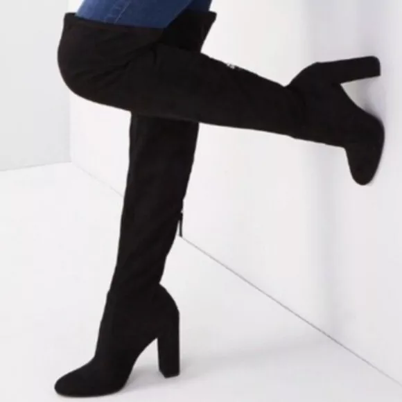 Steve Madden Emotional Suede Over the Knee Bootsheels shoes boots 7M